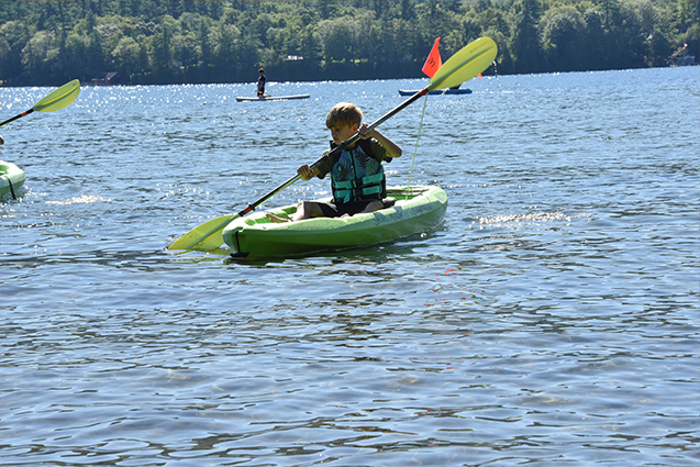kid kayaking